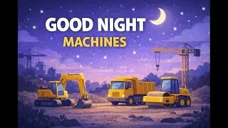 Good Night Construction Machines | Calm Bedtime Video for Kids