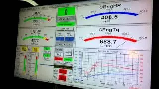 Jaguar xfr Vsperformance stage 2 on dyno superflow