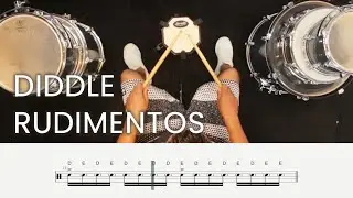 OS 4 DIDDLES RUDIMENTOS PARA BATERIA COM PARTITURA DE MÚSICA