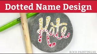 Dotted Name Rock Painting Design for Beginners
