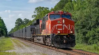 Canadian National and Kansas City Southern Trains in Louisiana!