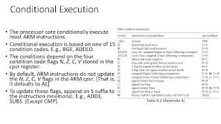 ARM Ch 6.5 Conditional Execution