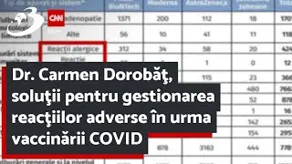 Dr. Carmen Dorobăţ, soluţii pentru gestionarea reacţiilor adverse &icirc;n urma vaccinării COVID
