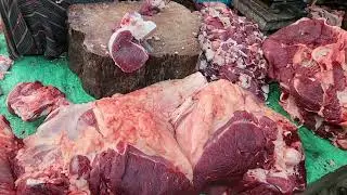 Cutting Bull leg #meatmarket #video #fresh #skills #food #meat #amazing#butcher #good #perfect #beef