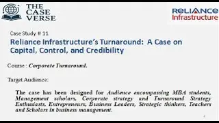 Case Study - Reliance Infrastructure&rsquo;s Turnaround: A Case on Capital, Control, and Credibility