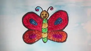 Glitter Butterfly, Flower coloring and drawing Learn colors for kids|Poko Toy Art