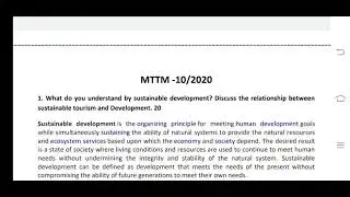 MTTM 10 Ignou Solved Assignment 2020-21