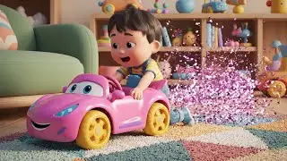 Barbie Toddler Painted the Dream Car Pink | Nursery Rhymes for Kids & Baby Songs