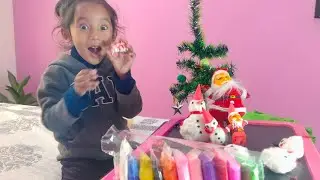 In Christmas Making Santa Claus with Clay 😁 #merrychristmas 