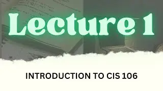 Lecture 1 In Lieu Of Absence: