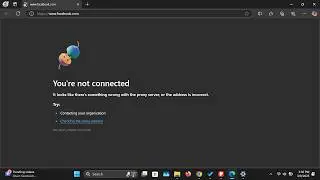 you are not connected proxy server error | internet not working