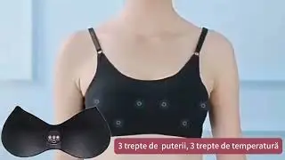 Sutien electric de masaj, 3 trepte de  puterii, 3 trepte de temperatură, detașabil și spălabil