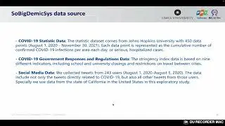 IEEE BDS 2022 - SoBigDemicSys - Presentation