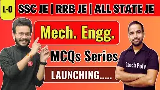 Mechanical Engineering | MCQs Series Launched | SSC JE, RRB JE & ALL STATE JE @gtechpoly