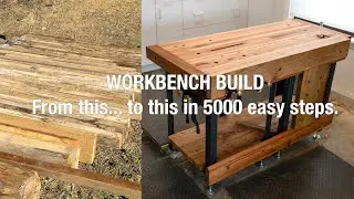 Building a small woodworking workbench for use with Japanese hand tools using Rockler stands