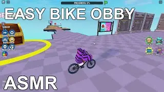 Playing Roblox OBBY BUT YOUR ON A BIKE | ASMR Gum Chewing & Keyboard Sounds