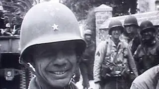 D-Day +, Brigadier General Theodore Roosevelt Jr arrive to Sainte-M&egrave;re-&Eacute;glise.