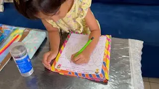 Pattern writing for nursery class | easy pattern for kids | little girl is doing homework