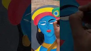 wo krishna hai painting #shorts #youtubeshorts #trending #viral #shortvideo #art #krishna