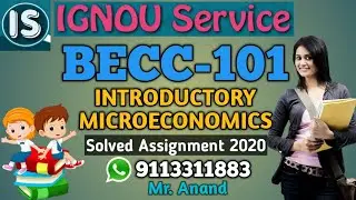 BECC-101 Solved Assignment||English Medium||2020