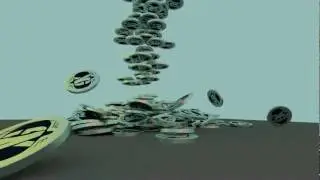 Cycles Render Coin Fall XSel | Blender 2.61