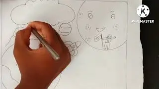 World moon day drawing easy #world moon day poster easy step by step drawing trick