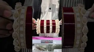 The Art of Indian Bangle Stacking: A Royal Heritage 👑 This Traditional Maroon & Gold Bangle Set ✨
