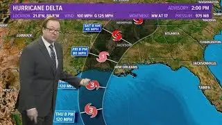 Tropics Update: Hurricane Delta latest forecast track