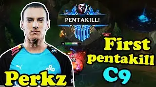 Perkz First pentakill on C9 | first livestream as C9 | C9 Perkz Stream higlights