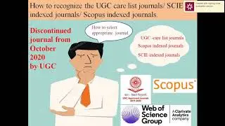 How to Recognize the UGC Care Listed Journals Scopus Indexed Journals SCIE Indexed Journals