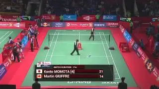 Kento Momota vs Martin Giuffre R32 MS 2015 World Championships