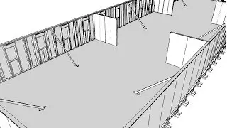 Shear Walls and Bracing - Part 1 - Interior Shear Wall Option - SketchUp