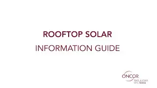 Rooftop Solar Information Guide