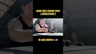 Afam Tries Filipino Fruit Mangosteen! Fil-Am Couple!🇵🇭🇺🇸 #philippines #filipinofood #shorts