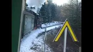 Ausfahrt Kretscham aus dem Zug (Dezember 2006)
