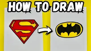 How To Draw Superman And Batman Logo