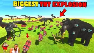 CHOP having BIGGEST TNT EXPLOSION vs MECHA MAMMOTH in Animal Revolt Battle Simulator