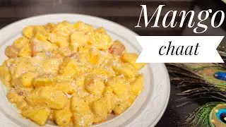 Mango chaat recipie: Mango cream chaat! Very easy & delicious recipie by Maham!!!