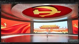UE5 Red Virtual Set realtime GI rendering