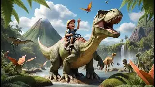 Row Row Your Dinosaur | Fun Dinosaur Song for Kids | Sing-Along Nursery Rhyme
