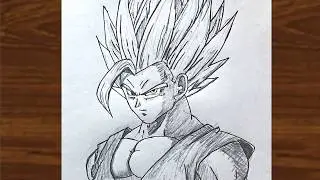 Gohan Beast Pencil Sketch Drawing | Dragon Ball Super Super Hero Anime Art