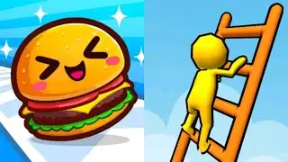 Food Run vs Ladder Race Satisfying ASMR Gameplay (Android,ios) (New Update)