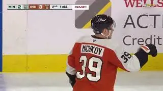 Matvei Michkov's 4th NHL goal vs Wild (26 oct 2024)