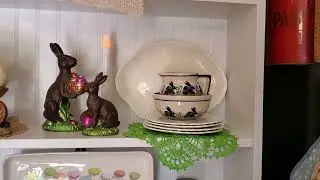 EASTER KITCHEN SHELVES PART 2 MARCH 21,2024 VINTAGE, THRIFTED & RAE DUNN🐇💙🐇