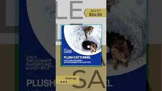 The BEST Cat Tunnel Bed EVER.#pets #bestpetsupplies #cat