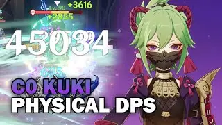 45K Explosive DMG! Kuki Shinobu C0 Physical DPS Showcase