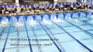2015 NCISAA 3A State Championship - 50 Free