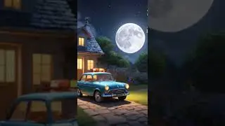 Kid At Night Playing With His House In The Garden #animation #kidsrhymes #wheelsonthebus #kidsshorts