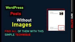 How to find posts without images in WordPress Admin Panel