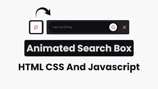How Create an Animated Search Bar Using HTML CSS Javascript